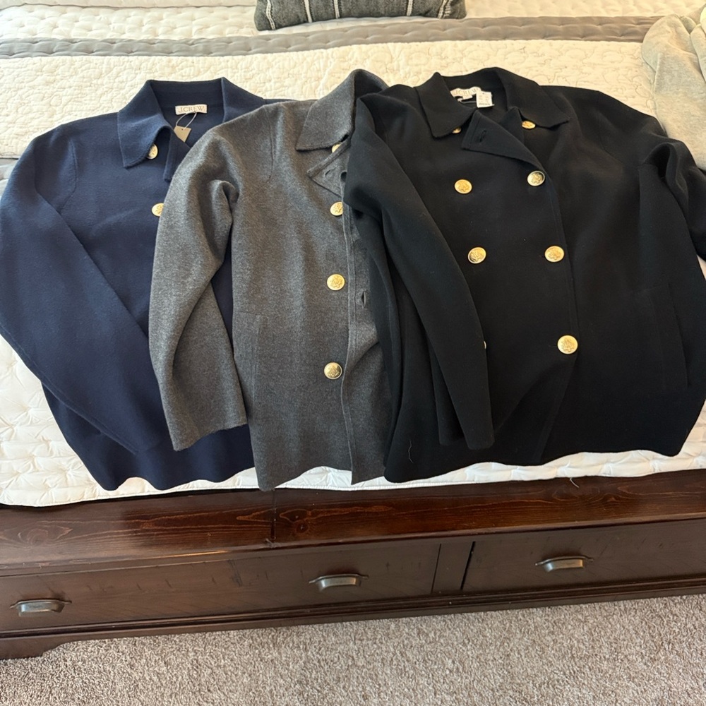 J. Crew Warwick Sweater Blazer NWT Lot Of 3
